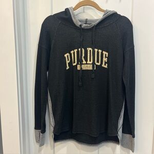 Purdue Boilermakers Hoodie Hooded Sweatshirt Women’s Medium Black Gray Logo